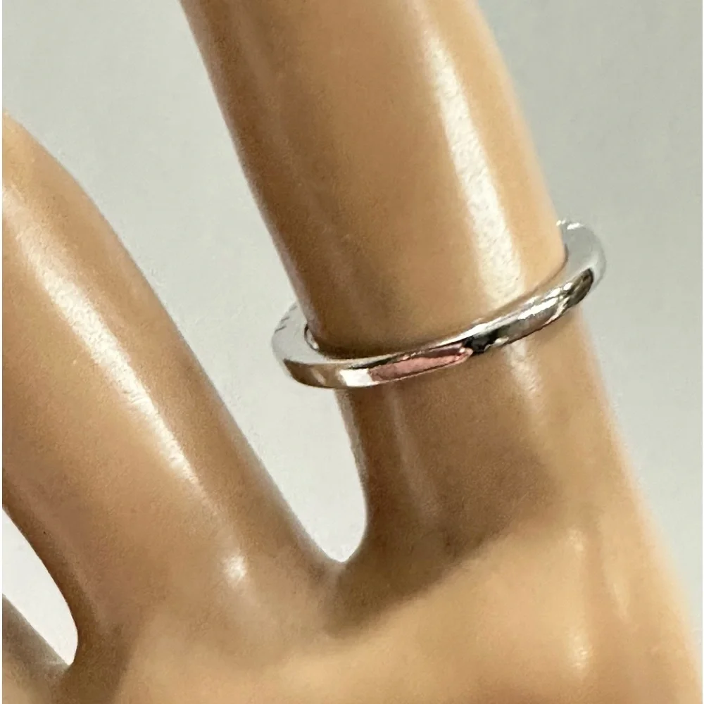 Tibetan silver stamped .925 ring. Cubic zirconia simulated diamond. Size 8.24, 9 - Picture 4 of 4